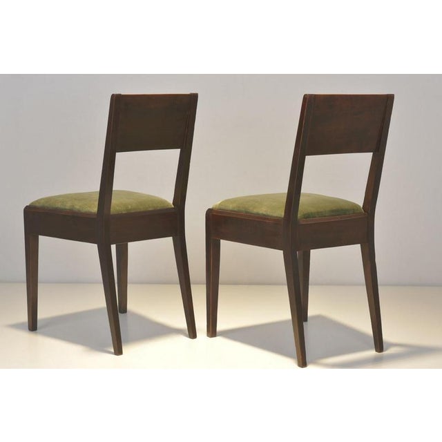 Cubist Dining Chairs in Stained Alder Wood, 1925, Set of 2 For Sale - Image 3 of 16