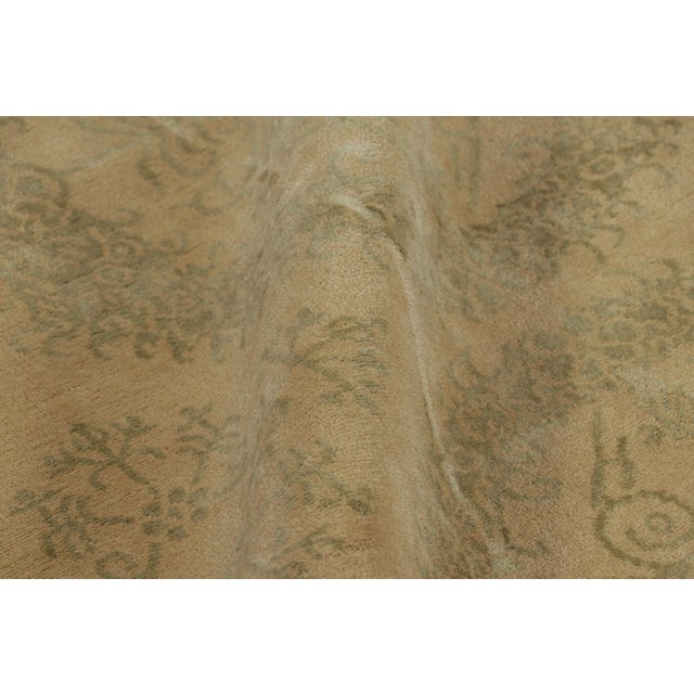 Rug & Kilim’s European Style Rug in Gold With Floral Medallions “Catana” For Sale In New York - Image 6 of 9