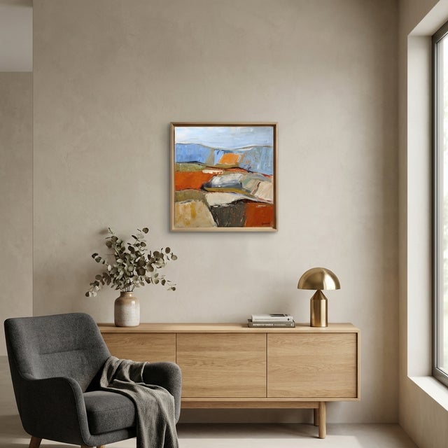 Paint Premices De L'été, Abstract Landscape, Contemporary, Framed by Sophie Dumont For Sale - Image 7 of 7