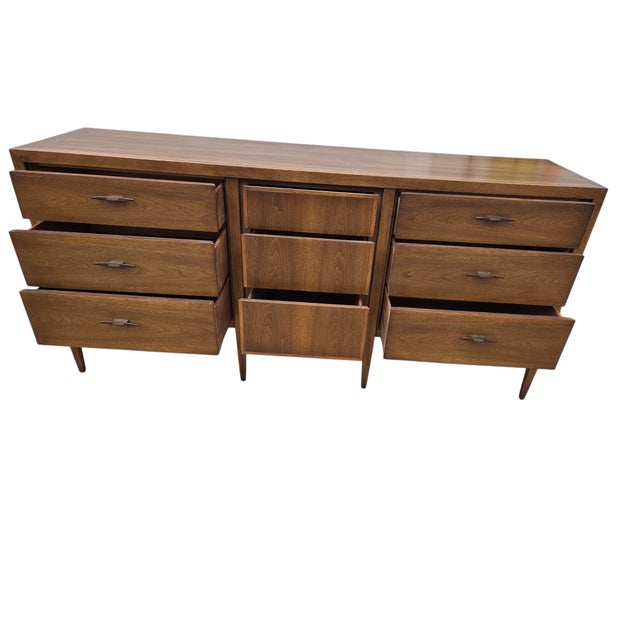 Mid-Century Modern Vintage Danish Modern Century Furniture Dresser Chest Sideboard Rosewood Bronze For Sale - Image 3 of 18