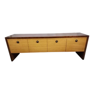 Edward Wormley for Dunbar English Oak and Rosewood Four-Drawer Credenza 1940's True Mid Century