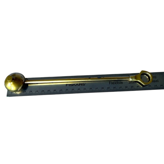 Vintage Solid Brass Candle Snuffer — Mid-Century Modern Style For Sale In Jacksonville, FL - Image 6 of 7