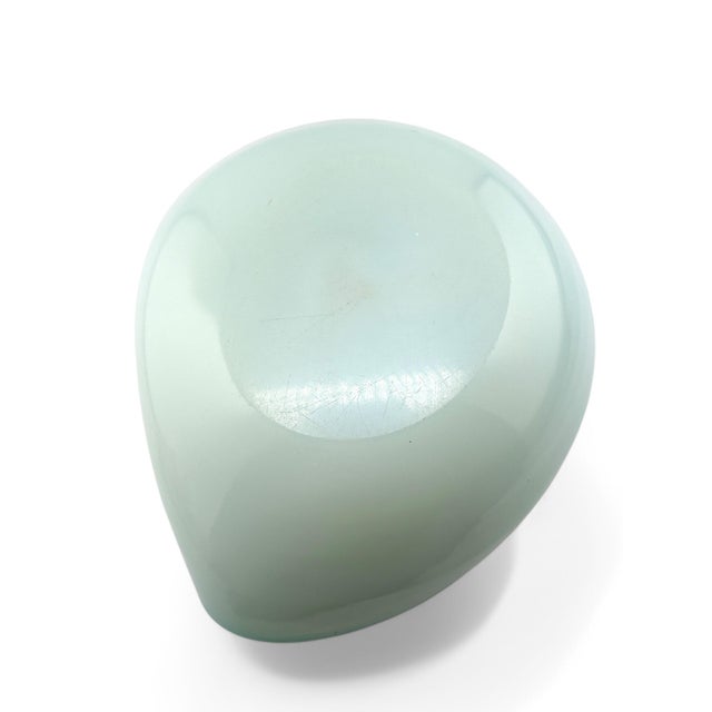 Vintage Murano Glass Sommerso Ashtray Seguso Poli Barbini Venini Teal & White For Sale In Los Angeles - Image 6 of 6