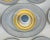 Metlox Pottery Yellow Banded Stripe Stoneware Plates- Set of 5 For Sale In Palm Springs - Image 6 of 9