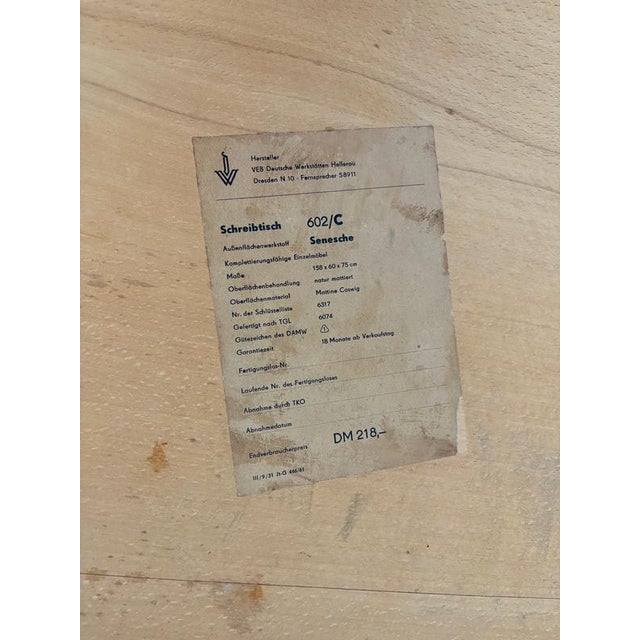 Mid-Century Series 602 Desk from Hellerau For Sale - Image 11 of 12