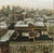 North by Karen Offutt | Oil Painting of a cityscape with rooftops and distant buildings For Sale