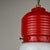 Unusual vintage pendant lamp arianna. Made in italy in the 1980s in style piero brombin for artemide. white opaline glass...