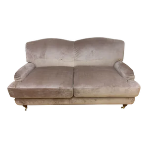 Vintage Oversized Classic Rolled Arm "Pink-Rose" Velvet Sydney Sofa