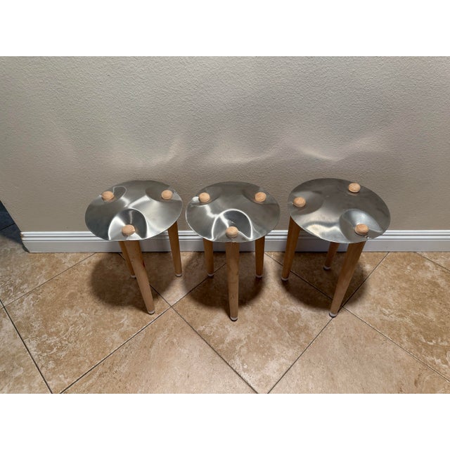 3 “Puff” Stools by Moran Barmaper- Modern Art Stools For Sale - Image 11 of 12