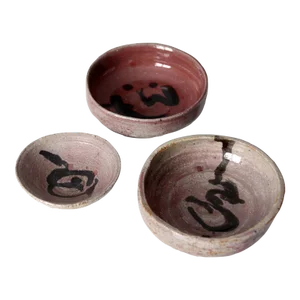Set of 3 Vintage Studio Pottery Bowls