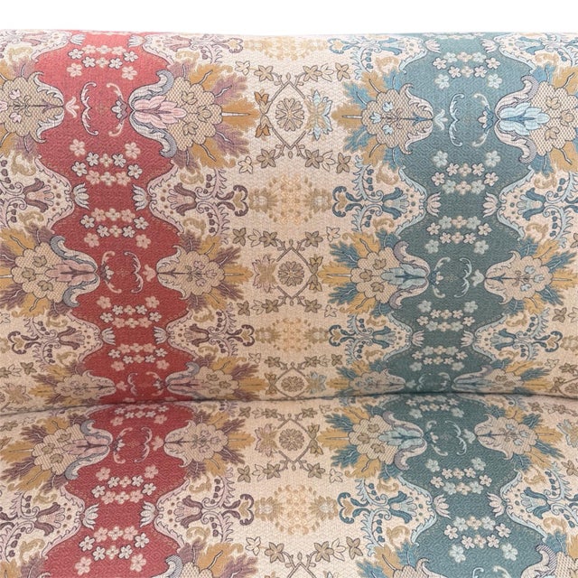 1960s 1960s Queen Anne Brocade Love Seat Sofa Couch For Sale - Image 5 of 13