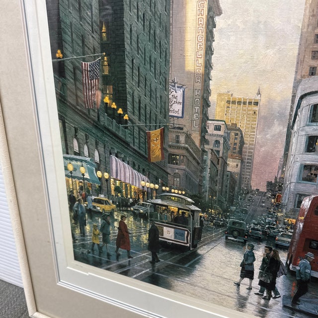 Circa 1990 Thomas Kinkade "San Francisco, Late Afternoon at Union Square", Signed For Sale - Image 9 of 12
