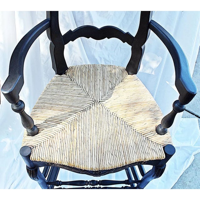 French Country 1980s Painted French Country Bar Chair For Sale - Image 3 of 9