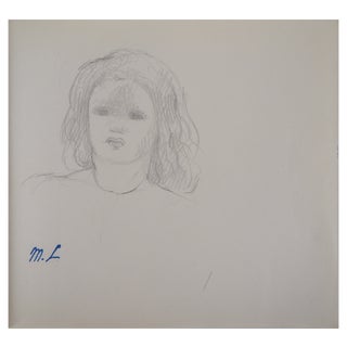 Marie Laurencin, Portrait of the Girl, Original Pencil Drawing For Sale