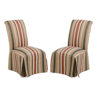 Pair of Ethan Allen Slipper Dining Chairs For Sale
