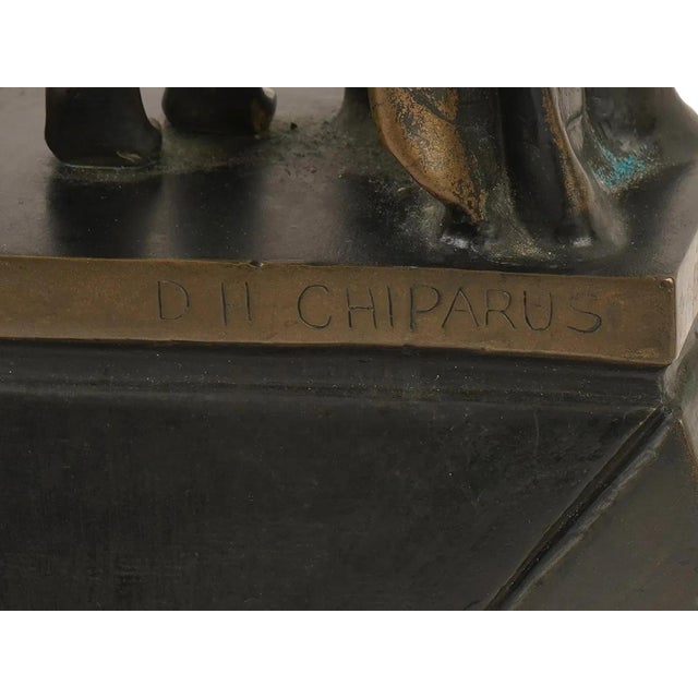 Art Deco Bronze 999 Silver Antinea Sculpture Attr Chiparus For Sale In New York - Image 6 of 18