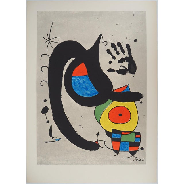 Joan Miro, Woman with Bird, Original Lithograph For Sale - Image 6 of 6