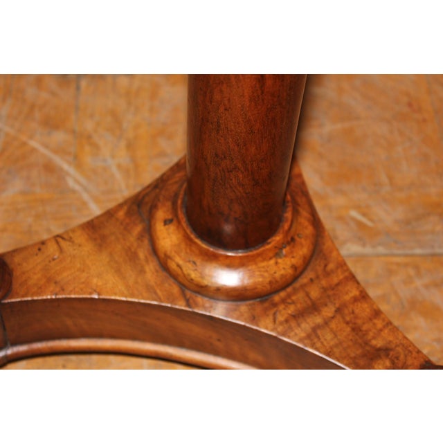 Empire Walnut Pedestal Table, 1900 For Sale - Image 6 of 10