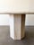 Vintage 1980s Round Travertine Dining Table With Hexagonal Pedestal Base For Sale In Palm Springs - Image 6 of 10