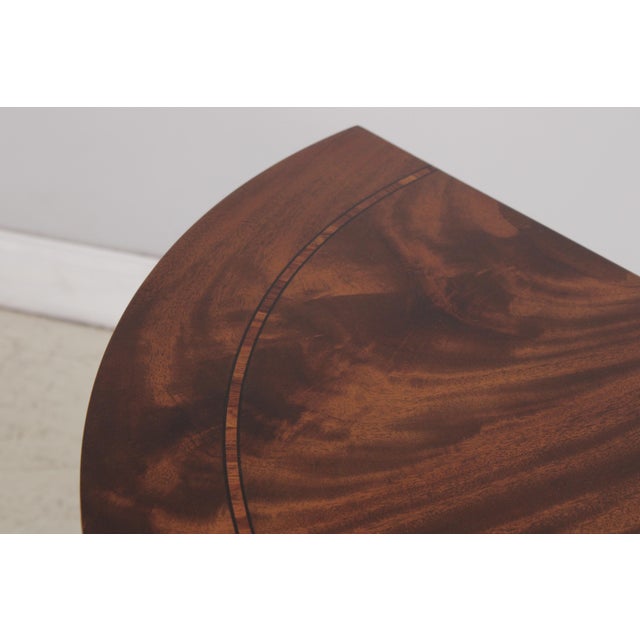 Councill Craftsman Inlaid Mahogany Demilune Chest For Sale - Image 9 of 15