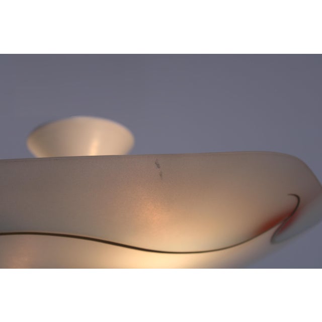 Glass Glass Colored Dish Ceiling Lamp, 1950s For Sale - Image 7 of 15