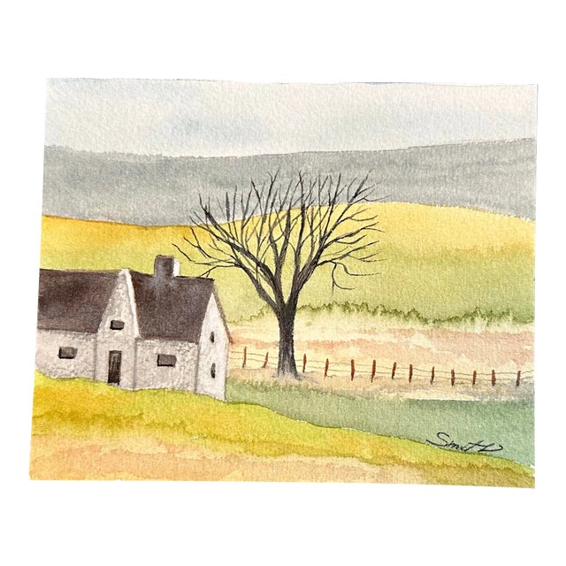 Original Watercolor Landscape Painting by Nancy Smith For Sale