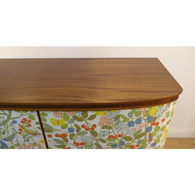 Blue Swedish Cabinet with Josef Frank Paradiset Nordens Flora, Sweden, 1950s For Sale - Image 8 of 12