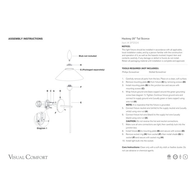 Metal J. Randall Powers for Visual Comfort Signature Hackney 25" Tail Sconce in Bronze with Linen Shade For Sale - Image 7 of 7