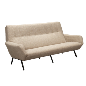 Vintage Sofa in Fabric & Enamelled Metal, 1960s