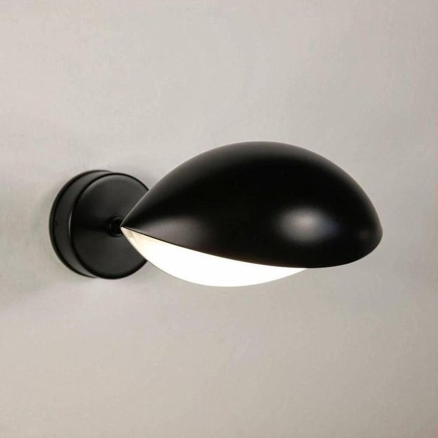 Mid-Century Modern Black Eye Wall Lamp from Serge Mouille For Sale - Image 4 of 8