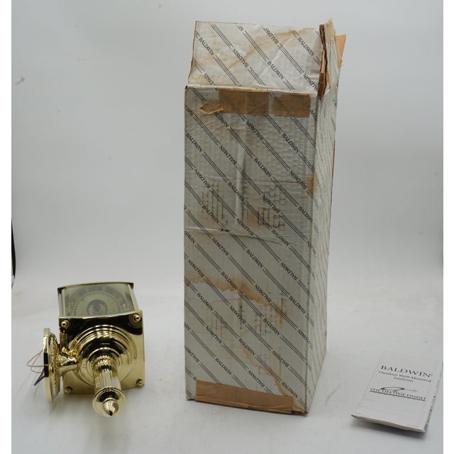 Baldwin Brass & Glass Exterior Lantern For Sale - Image 11 of 12