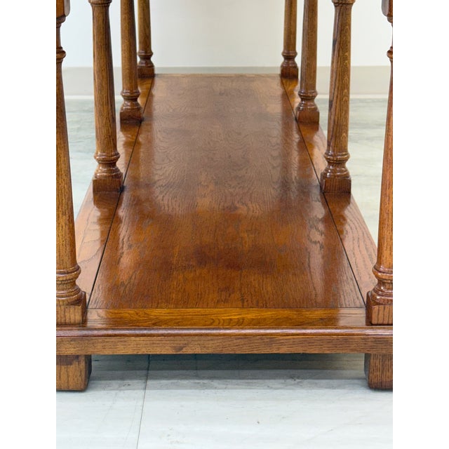 Late 20th Century Hickory Furniture Co Oak Welsh Sideboard / Credenza / Buffet For Sale - Image 9 of 14