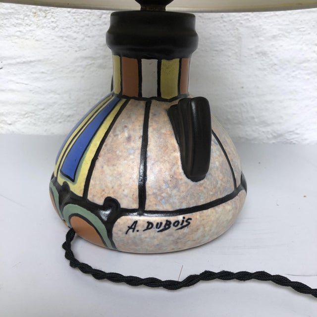 Mexico Series Table Lamp by Antoine Dubois for Mons Pottery, 1925 For Sale - Image 4 of 11