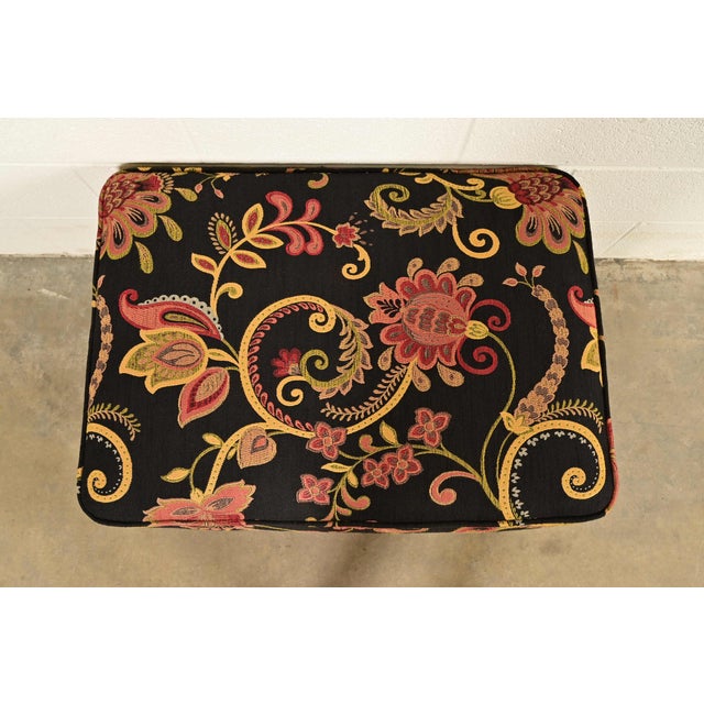 Smith Brothers of Berne Contemporary Lounge Chair and Ottoman in Paisley Upholstery For Sale - Image 12 of 16