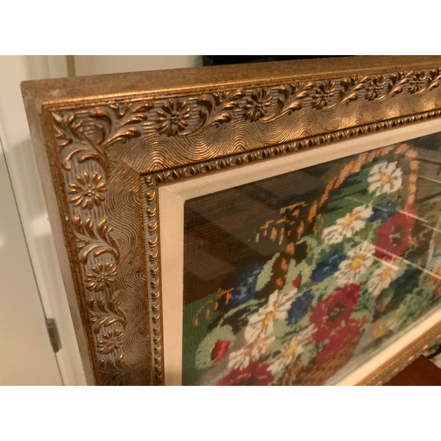 Flowers and Fruits Needlepoint For Sale - Image 4 of 4