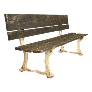 Convertible Bench in Cast Iron and Wood For Sale