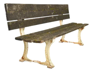 Convertible Bench in Cast Iron and Wood