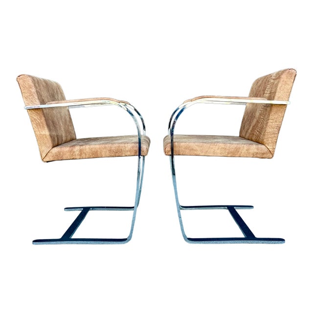 Mies Van Der Rohe Brno Flat Bar Chairs by Palazzetti For Sale