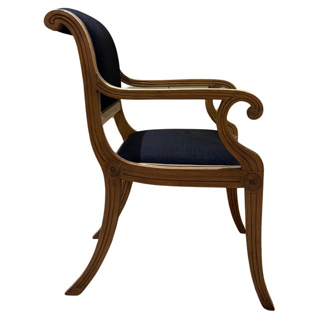 Traditional Late 20th Century Set of English Regency Style Dining Armchairs For Sale - Image 3 of 14