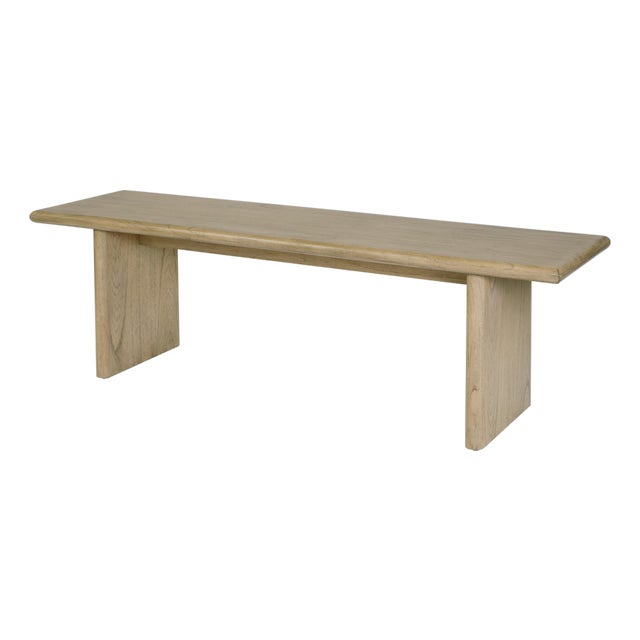 Halmstad 64 in. W Wood Dining Bench, Light Oak For Sale