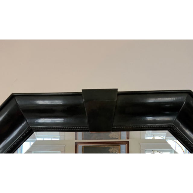 Vintage Bernhardt Lacquered Octagonal Beveled Mirror Karl Springer Style For Sale In New York - Image 6 of 10