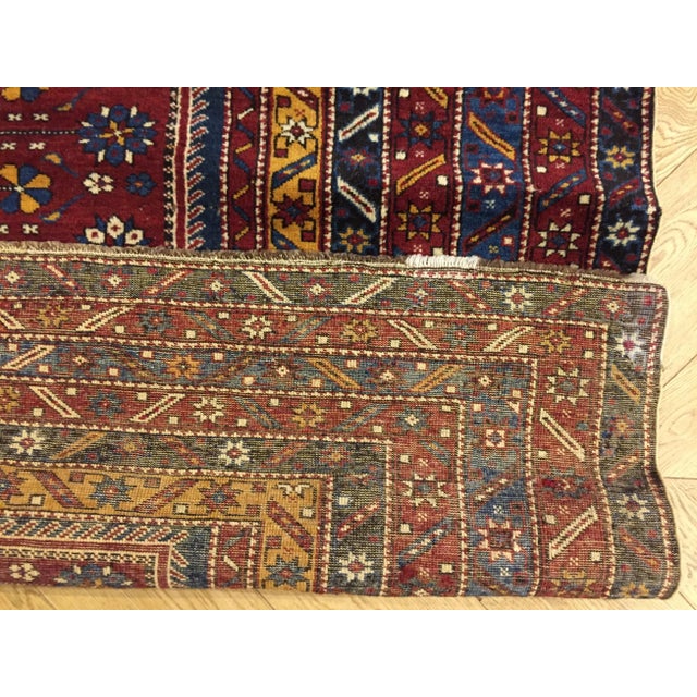 Textile 19th Century Red and Yellow Woolen Rug, 1890s For Sale - Image 7 of 14