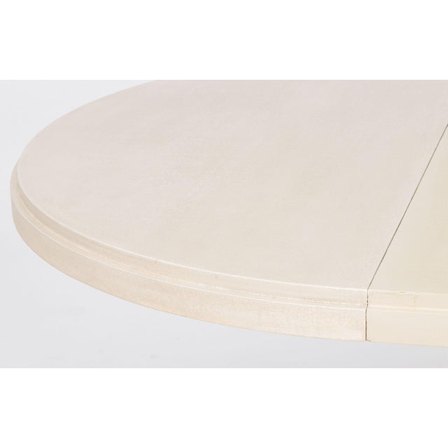 Modern Karl Springer Style Grasscloth Dining Table For Sale - Image 3 of 13