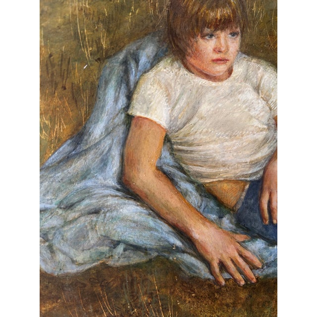 Late 20th Century Egg Tempera & Gold Leaf Painting on Wood “Nicholas” by Valeria Mariscal For Sale In Miami - Image 6 of 9