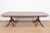 English Baker Furniture Georgian Banded Mahogany Double Pedestal Extension Dining Table, Newly Refinished For Sale - Image 3 of 12