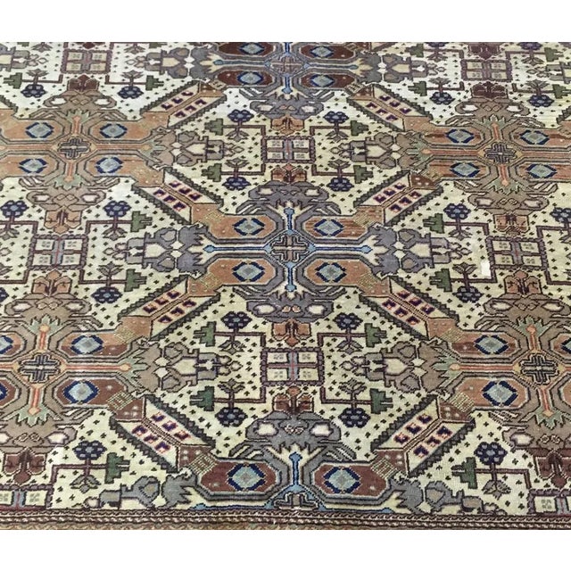 1960s Hand Knotted Vintage Turkish Rug. 6'7" X 9'3" For Sale - Image 5 of 6