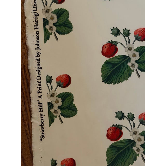 Textile Schumacher Strawberry Hill Collection Johnson Hartig Fabric in White 9 1/2 Yards For Sale - Image 7 of 8