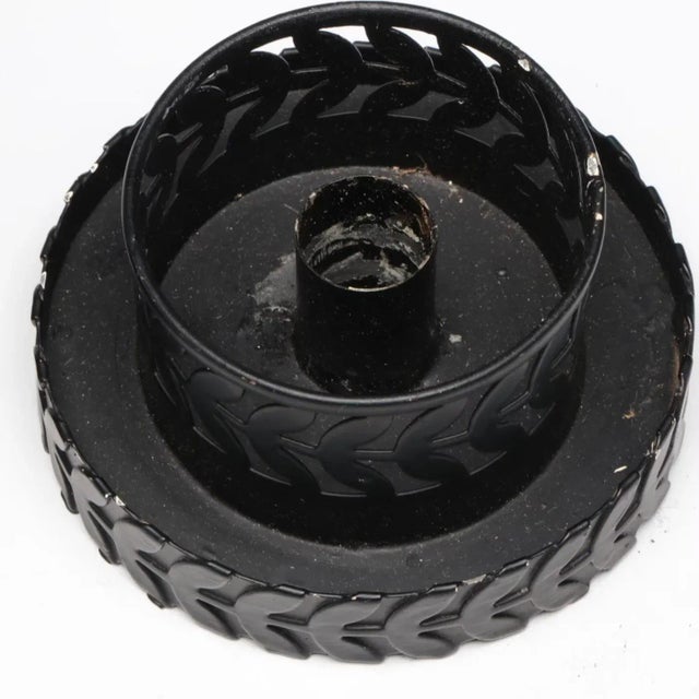 Black 6 Vintage 1960's Black Metal and Glass Indoor/Outdoor Hurricane Candle Holders For Sale - Image 8 of 11