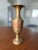 Indian 1970s Vintage Brass Kashmiri Botanical Enameled Vase For Sale - Image 3 of 5