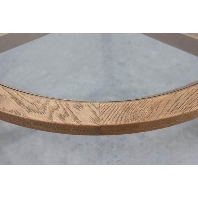 Modern Table in Cedar Wood and Glass, Italy, Late 20th Century For Sale - Image 9 of 12